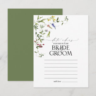 Elegant Summer Wildflower Waterverf Date Ideeën Briefkaart