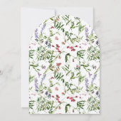 Elegant Summer Wildflower Waterverf Vrijgezellenfe Kaart (Achterkant)