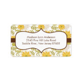 Élégant Sunflower Automne Retourner les étiquettes (Devant)