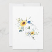 Elegant Sunflower Eucalyptus Brunch & Bubble Kaart (Achterkant)