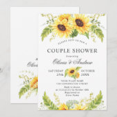 Elegant Sunflower Eucalyptus COUPLE SHOWER Kaart (Voorkant / Achterkant)