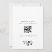 Elegant Sunflower Eucalyptus ENGAGTY QR Kaart (Achterkant)
