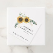 Elegant Sunflower Eucalyptus Florenz. Vrijgezellen Bedankjes Labels (In situ)