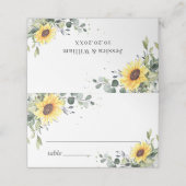 Elegant Sunflower Eucalyptus Greenery Wedding (Buitenkant ongevouwen)