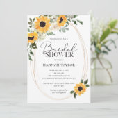 Elegant Sunflower Eucalyptus Vrijgezellenfeest Kaart (Staand voorkant)