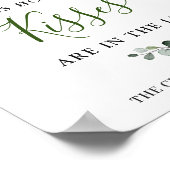 Elegant Sunflower Eucalyptus Vrijgezellenfeest Poster (Hoek)