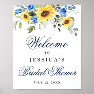 Elegant Sunflower Eucalyptus Vrijgezellenfeest Poster