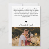 Elegant Sunflower Eucalyptus Wedding Bedankkaart (Achterkant)