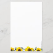 Elegant Sunflower Greenery Wedding Invitation (Achterkant)