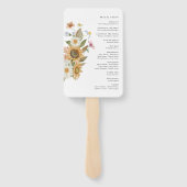 Elegant Sunflower Handwaaier (Achterkant)