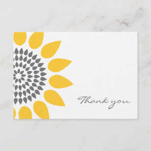 Elegant Sunflower Hartelijk dank Bedankkaart