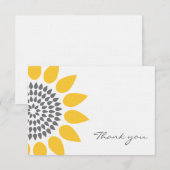 Elegant Sunflower Hartelijk dank Bedankkaart (Voorkant / Achterkant)