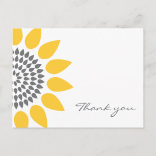 Elegant Sunflower Hartelijk dank Briefkaart