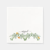 Elegant Sunflower in Foliage Custom Shower Servet (Voorkant)