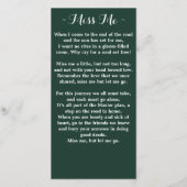 Elegant Sunflower Memorial Foto Funeral Prayer (Achterkant)