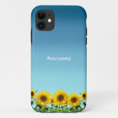 Elegant Sunflower op Sky Blue Case-Mate iPhone Case (Achterkant)