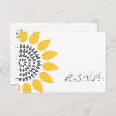 Elegant Sunflower RSVP (Voorkant / Achterkant)