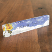 Elegant Sunflower Specialized Professional Floral Naambordje (Zijkant)