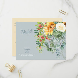 Elegant Sunflower Tuscan Vrijgezellenfeest II  Uitnodiging Briefkaart