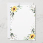 Elegant Sunflower Waterverf Greenery Wedding Save The Date (Achterkant)