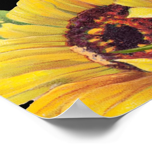 Elegant Sunflowers and Foliage Thanksgiving Party Poster (Hoek)