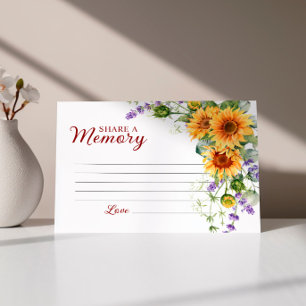 Elégant Sunflowers Funeral Partager une carte mémo