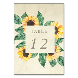 Elegant Sunflowers Garden Floral Wedding Kaart