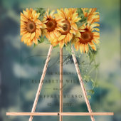 Elegant Sunflowers Garden Wedding Welcome Sign (Neutre)