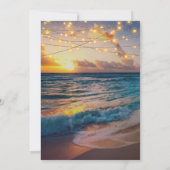 Elegant Sunset Beach Summer Engagement Kaart (Achterkant)