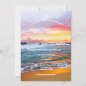 Elegant Sunset Beach Summer Nautical Wedding Kaart (Voorkant)
