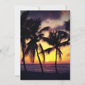 Elegant Sunset Beach Summer Tropical Wedding Kaart (Achterkant)