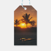 Elegant Sunset Beach Tropical Summer Gift Labels Cadeaulabel (Achterkant)