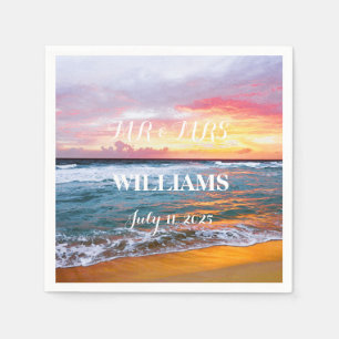 Elegant Sunset Beach Tropische Zomer Elegant Servet