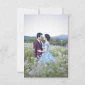 Élégant superposition Faire-part de mariage photo (Dos)