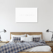 Elegant Surname Monogram | Wit en grijs Canvas Afdruk (Insitu (Slaapkamer))