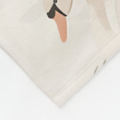 Elegant-swaanpatroon Fleece Deken (Hoek)