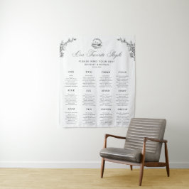 Elegant Swan 12 Tables Wedding Seating Chart Sign Wandkleed
