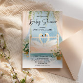 Elegant Swan Baby shower Uitnodiging