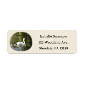 Elegant Swan Easy Custom Return Address Labels (Voorkant)