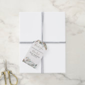 Elegant Swan Floral Hartelijk dank Cadeaulabel (Met Touw)