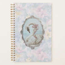 Elégant Swan & Pastel Carnet Floral