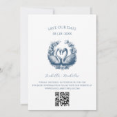 Elégant Swan Photo Enregistrer la carte Date (Dos)