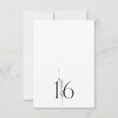 Elegant Sweet 16 Black Bow bedankkaart (Achterkant)