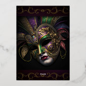 Élégant Sweet 16 Invitation Foil Invitation (Verso)