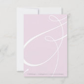 Élégant Sweet 16 RSVP en rose pâle (Dos)