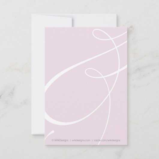 Élégant Sweet 16 RSVP en rose pâle (Dos)