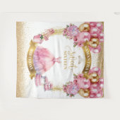 Élégant Sweet 16 Tapisserie Parties scintillant or (Devant (Horizontal))