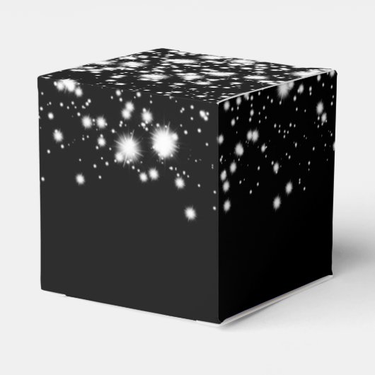 Elegant Sweet 16 Verjaardag Midnight Glam Zilver Bedankdoosjes (Achterkant)