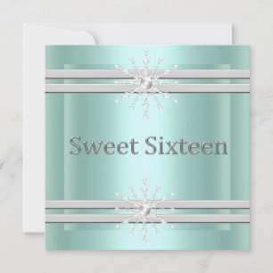 ELEGANT SWEET SIXTEEN INVITATION BY MUMSBUBSNGRUBS KAART