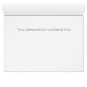 Elegant Swirl Black and White Monogram Note Kaart (Binnen Horizontaal (Onder))